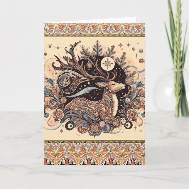 Feierliche Feierlichkeiten: Eine festliche Faltkar Dankeskarte (Vorderseite)