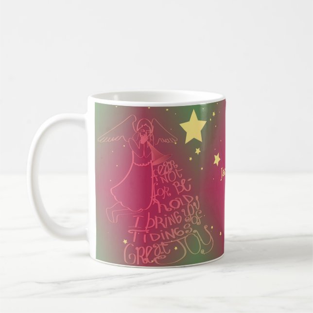 "...Feierliche Feierlichkeiten" Engel Weihnachten  Kaffeetasse (Links)