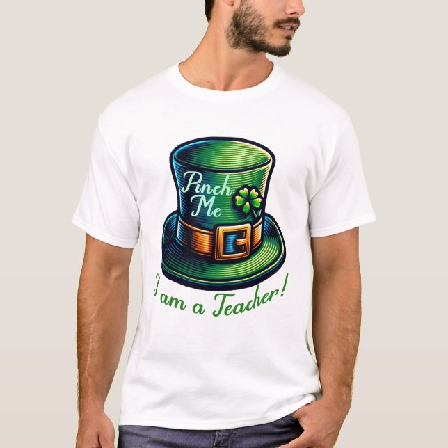 Feierliche Feierlichkeiten Lucky Teacher St. Patri T-Shirt (Vorderseite)