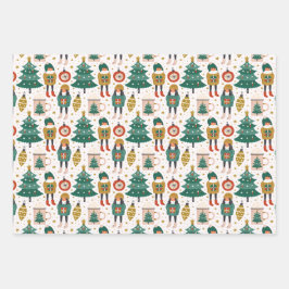 Feierliche Feiertage Cheer Cosy Winter Wonderland Geschenkpapier Set