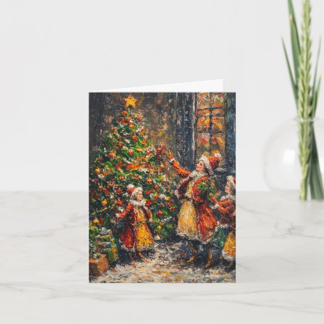 Feierliche Feiertage Cheer" Feiertagskarte (Vorderseite)