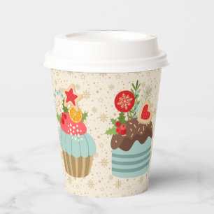 Feierliche Feiertage Cupcake Paper Cups Pappbecher