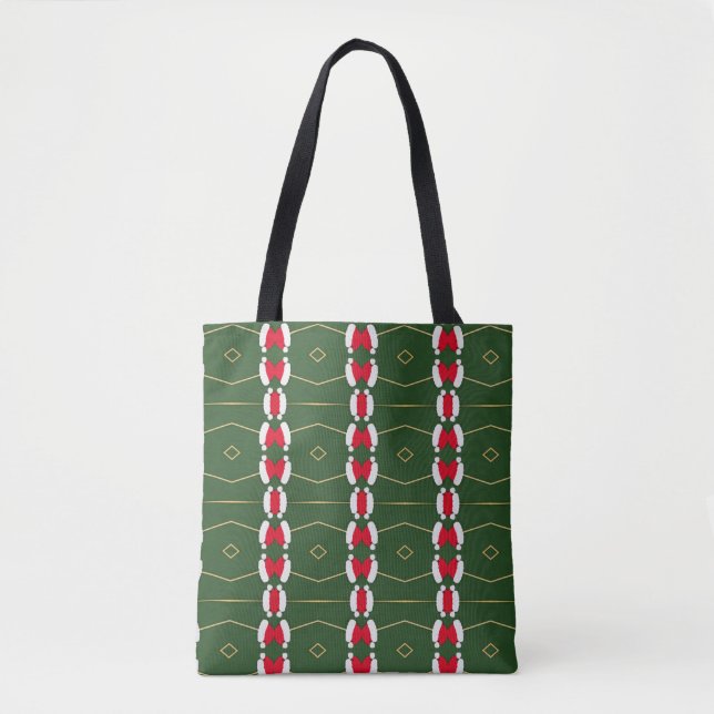 Feierliche Feiertage Jingle Bells Tasche (Vorderseite)