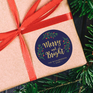 Feierliche Feiertage Meran und Helle Ferien Runder Aufkleber