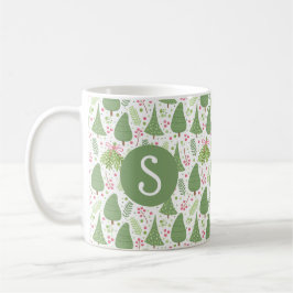 Feierliche Feiertage Monogram-Tasse Kaffeetasse