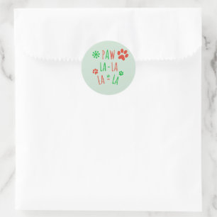 Feierliche Feiertage Paw Aroma Zuhause Weihnachten Runder Aufkleber
