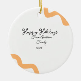 Feierliche Feiertage Schwarz-Orange-Datum Jahr Spi Keramik Ornament