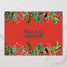 Feierliche Feiertage: Weihnachts-Postkarte