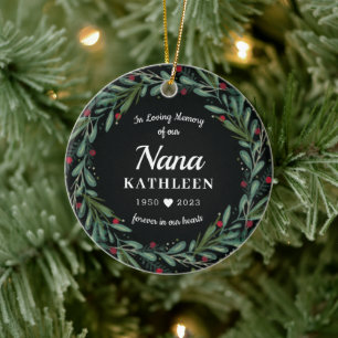 Feierliche Feiertage Wreath Nana Gedenkstätte Foto Keramik Ornament