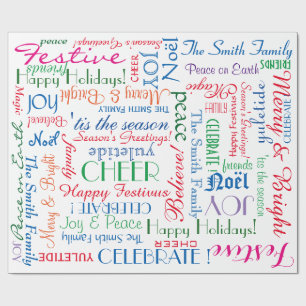 Feierliche Ferien! Cooler Kundenname Geschenkpapier