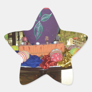 Feierliche Feste Springtime Osterfarbene Eizellen  Stern-Aufkleber