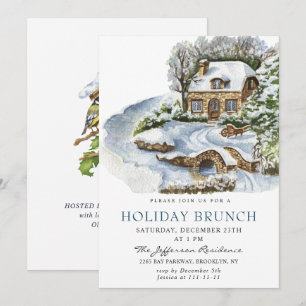 Feierliche Festtage Weihnachtsfeiertage BRUNCH Einladung