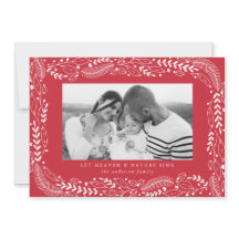 Feierliche Folge | Red Holiday Foto Card