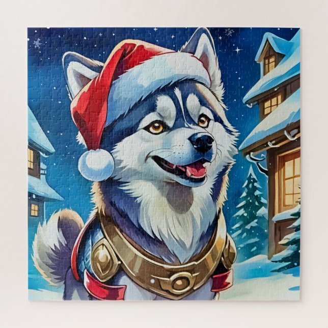 Feierliche Freude mit einem fröhlichen Pup Puzzle (Vertikal)
