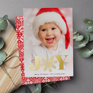 Feierliche Freude   Vertikales Foto Folien Feiertagskarte