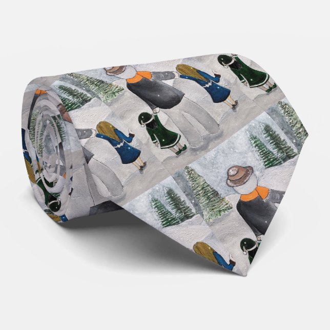 Feierliche Freunde Gemälde von Alfred Fox Sammle Krawatte (Gerollt)