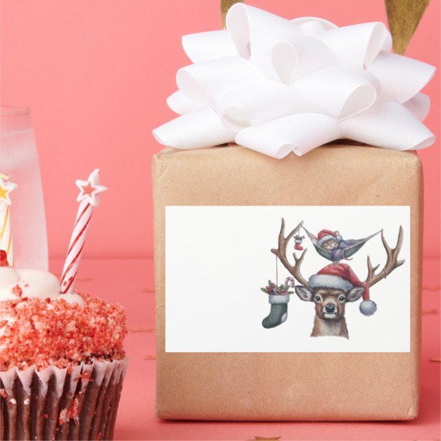 Feierliche Freunde Rechteckiger Aufkleber (Party)