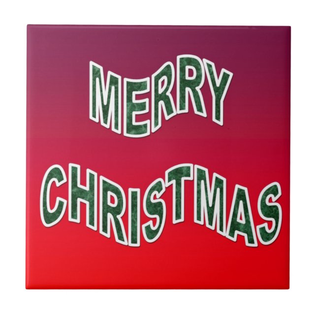 Feierliche Frohe Weihnachten Fliese (Vorderseite)