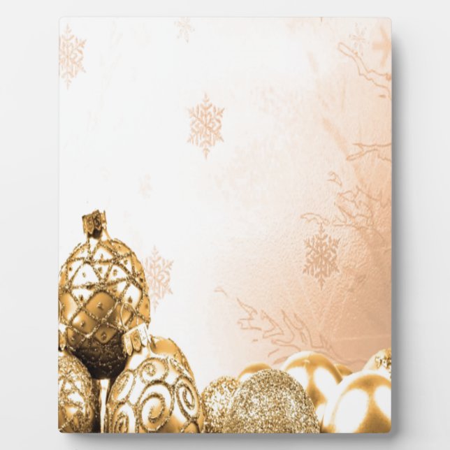 Feierliche Frohe Weihnachten Fotoplatte (Vorderseite)