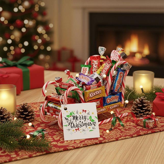 Feierliche Frohe Weihnachten Geschenkanhänger (Von Creator hochgeladen)