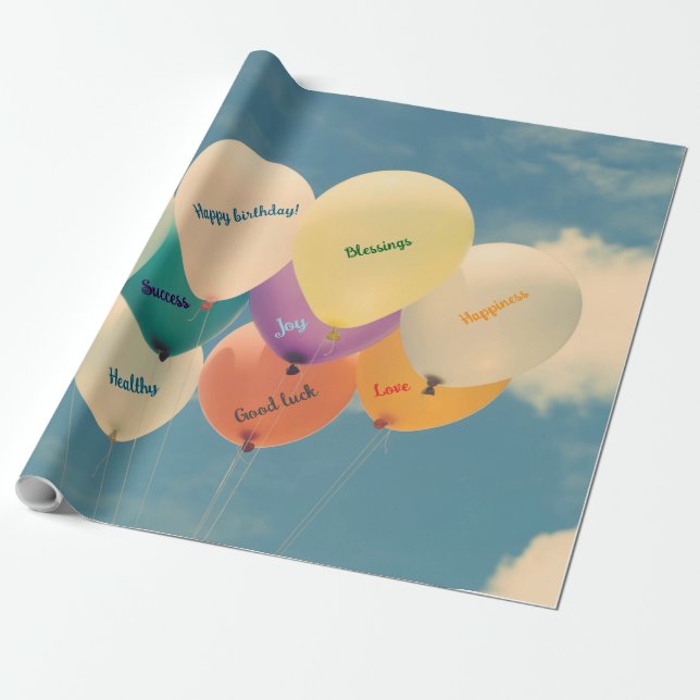 Feierliche Geburtstagsfeier Geschenkpapier (Ungerollt)