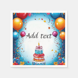 Feierliche Geburtstagsfeier mit Ballons Serviette