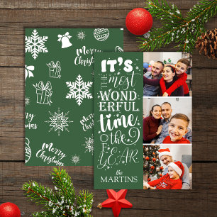 Feierliche Grün Weihnachten 3 Foto