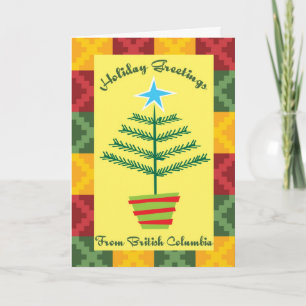 Feierliche Grüße aus British Columbia Feiertagskarte