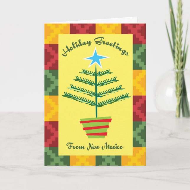 Feierliche Grüße aus New Mexico Feiertagskarte (Vorderseite)