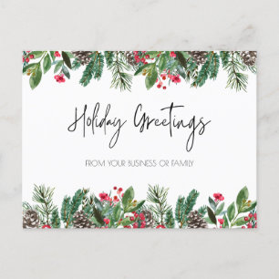 Feierliche Grüße Postkarte, Weihnachten Urlaub