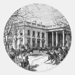 Feierliche Grüße von den Karten des Weißen Hauses Runder Aufkleber