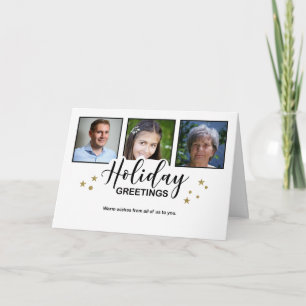 Feierliche Grüße Weiße 3 Foto Glitzer Wirkung Karte