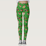 Feierliche Guinea Schweine Weihnachten Gemustert Leggings<br><div class="desc">Zeigen Sie mit diesen niedlichen gemusterten Leggings Ihre Liebe für Guinea ab. Sie zeichnen sich durch eine niedliche Guinea aus,  die in festlichen Weihnachtsmannmützen und Schals mit einem hellgrünen Hintergrund gemustert mit weißen Schneeflocken verkleidet ist.</div>