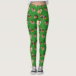 Feierliche Guinea Schweine Weihnachten Gemustert Leggings