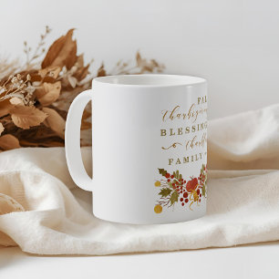Feierliche Herbstblütenblätterung Kaffeetasse