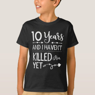 Feierliche Hochzeit 10 Jahre Heirat T-Shirt