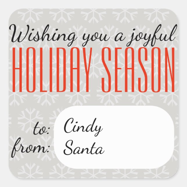 Feierliche Hochzeit - Holidayzfordayz Quadratischer Aufkleber (Vorderseite)