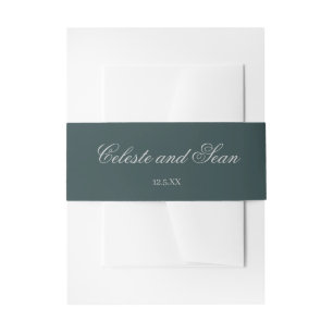 Feierliche Hochzeit mit Namen von Braut und Gräuel Einladungsbanderole