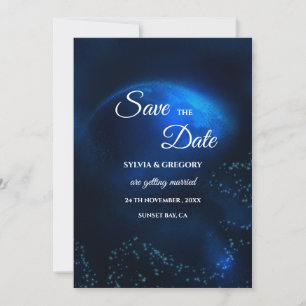 Feierliche Hochzeit Vollmond & Sterne Mitternacht Save The Date