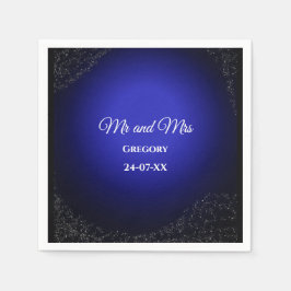 Feierliche Hochzeit Vollmond & Sterne Mitternacht Serviette