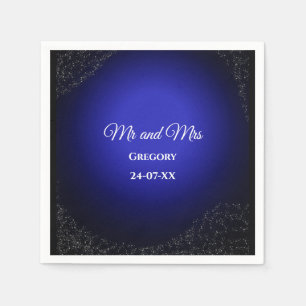 Feierliche Hochzeit Vollmond & Sterne Mitternacht  Serviette