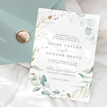 Feierliche Hochzeit von Airy Greenery und Gold Lea