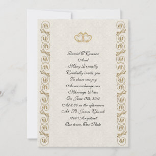 Feierliche Hochzeitseinladung Einladung