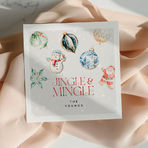 Feierliche Jingle & Mingle Weihnachten Serviette