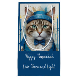 Feierliche Katze in verschleierter Playful Hanukka Kleine Geschenktüte