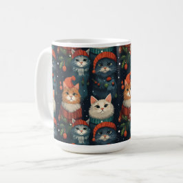 Feierliche Katzen Urlaub Kaffeetasse