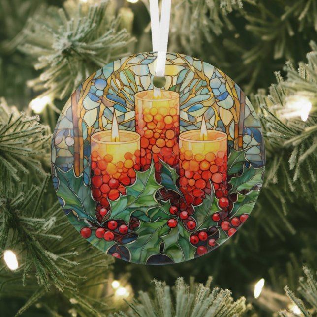 Feierliche Kerzen Ornament Aus Glas (InSitu)