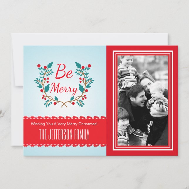 Feierliche Kleider Licht Blau und Rot Weihnachten  (Vorderseite)