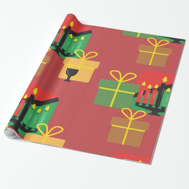 Feierliche Kwanzaa Geschenke Musterverpackungspapi Geschenkpapier (Ungerollt)
