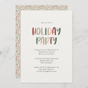 Feierliche Lässige Feiertage Einladung